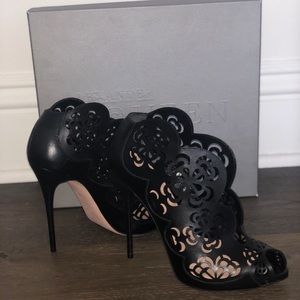 Alexander McQueen Cutout Leather Booties